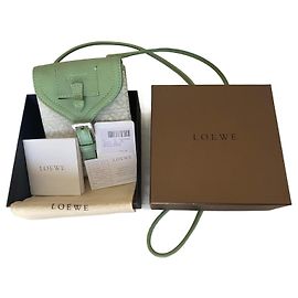 Borsa a tracolla Loewe Monogramma in cotone verde chiaro Verde chiaro