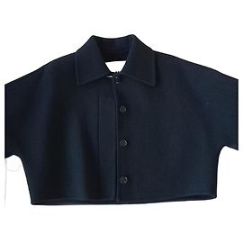 Jil Sander Jacke aus schwarzer Wolle Schwarz