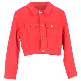 Chaqueta de denim ajustada Carolina Herrera CH x FRAME en algodón rojo Roja