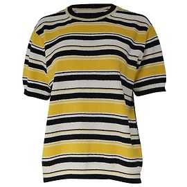 Suéter de gola redonda listrado Marc Jacobs em algodão multicolorido Multicor