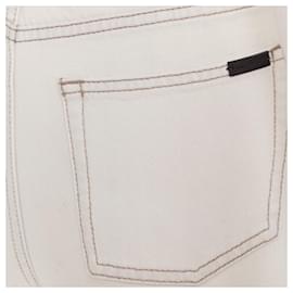 Saint Laurent-Saint Laurent Washed Cotton Distressed Shorts-Grey