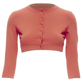 Alaïa Alaia kurz geschnittene Strickjacke Pink