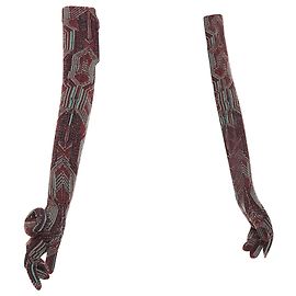 Raf Simons Strickhandschuhe 2021 von Prada Rot