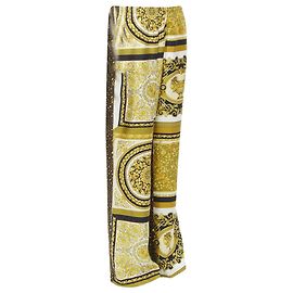 Pantaloni Relaxed Leopardo Barocco Mosaico Versace D'oro Metallico