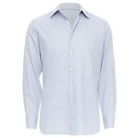 Camisa de botones de concha geométrica Prada Azul