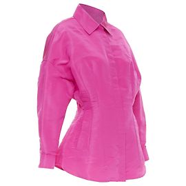 Valentino Garavani Abito Camicia in Seta Valentino 2022 Rosa