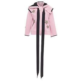 Neopren-Hoodie mit Sternapplikation von Dice Kayek Pink