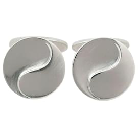 Autre Marque Abotoaduras de prata 925 Georg Jensen #393 Prata