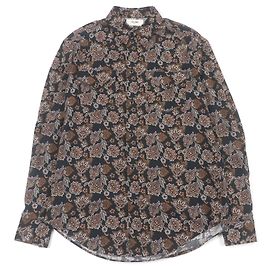Céline Camicia a maniche lunghe Celine in cotone con stampa paisley Nero