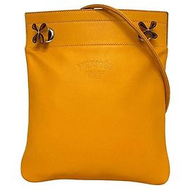 Borsa a Spalla Aline di Hermès in Pelle Gialla Giallo