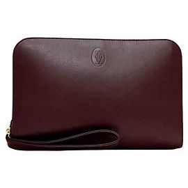 Clutch in pelle Bordeaux Cartier Bordò