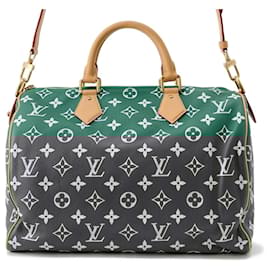 Louis Vuitton-Bolsa Boston Louis Vuitton Speedy P9 Bandoulière 40-Verde,Verde claro