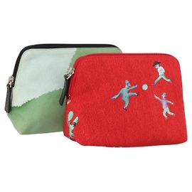 Bulgari Pochette BVLGARI Nylon 2Set Rouge Vert Auth bs29017 Rouge Vert