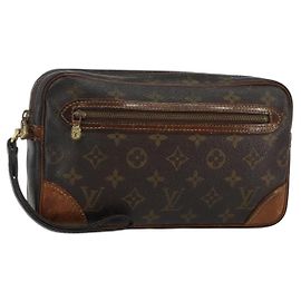 LOUIS VUITTON Pochette Marly Dragonne GM Monogram M51825 LV Auth BA5658 Monogramme