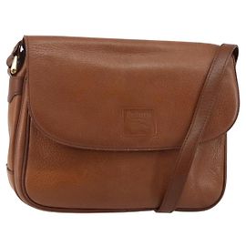 Autre Marque Burberrys Shoulder Bag Leather Gold Brown Auth bs29390 Brown Golden