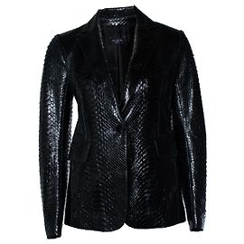 Blazer de pitón negro Alaïa Negro