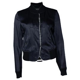 Ann Demeulemeester, giacca bomber lucida Blu