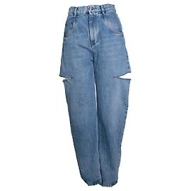 Jeans de denim com cortes laterais Maison Martin Margiela Azul