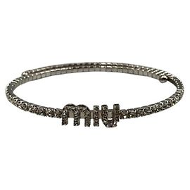 Collana Miu Miu in cristallo e strass Argento