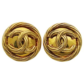 Orecchini placcati oro Chanel Coco Mark D'oro
