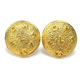 Boucles d'oreilles clips en métal doré Chanel Doré