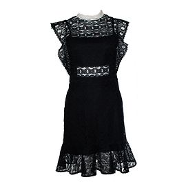 Schwarzes Spitzenkleid Sandro Schwarz