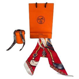 Hermès Twilly Cavalcades Rosso Rosso