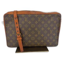 Bolsa de ombro de couro marrom Louis Vuitton 262 Marrom