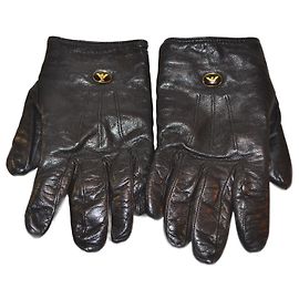 Gants en cuir Emporio Armani noir Noir