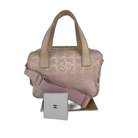 Borsa a spalla Chanel in tela e pelle Rosa 253 Rosa