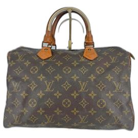 Autre Marque Louis Vuitton Speedy leather handbag brown 252 Brown