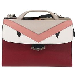 Fendi Monster demi jour em couro Multicor