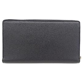 Balenciaga-Carteira longa masculina Balenciaga em couro preto-Preto