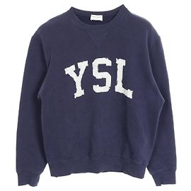 Yves Saint Laurent Baumwoll-Sweatshirt Saint Laurent Paris
 Blau Marineblau