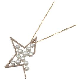 Colar de Pérolas TASAKI Abstract Star Au750 Branco