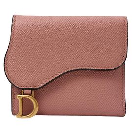 Cartera Christian Dior Saddle de piel de ternera Lotus Beige