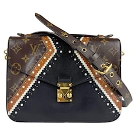 Louis Vuitton-Bolsa Louis Vuitton Monogram Metis MM-Marrom,Preto