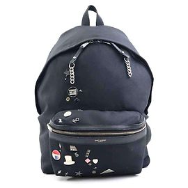 Mochila de lona Saint Laurent Preto
