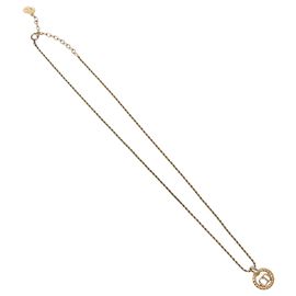 Collar Colgante CD Christian Dior Baño de Oro Dorado