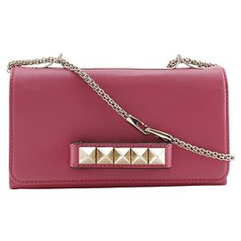Clutch de Couro Médio Va Va Voom da Valentino Garavani Rosa