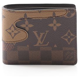 Carteira Bifold Slender Louis Vuitton Marrom