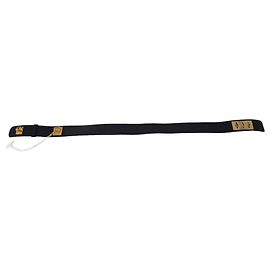 Cinturón Céline de cuero negro con cadena dorada Negro