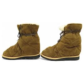 Louis Vuitton-NEW LOUIS VUITTON 1A94W6 PILLOW COMFORT ANKLE BOOTS 40 FOURREES-Camel