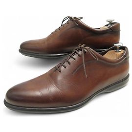 SAPATOS BERLUTI S4140 AMADEO PERUGIA EM COURO MARROM MOGANO 7 41 Marrom