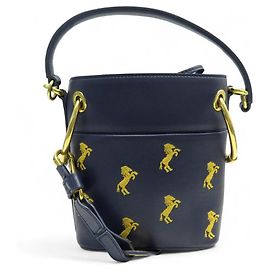 Chloé BOLSA DE BALDE MINI CHLOE ROY BORDADA COM CAVALOS Azul
