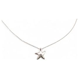 Tiffany & Co-COLAR TIFFANY PENDENTE ESTRELA DO MAR 26195306 PRATA & DIAMANTE-Prata
