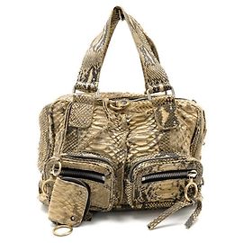 Chloé CHLOE BETTY HANDTASCHE SCHULTERTASCHE AUS PYTHONLEDER Beige