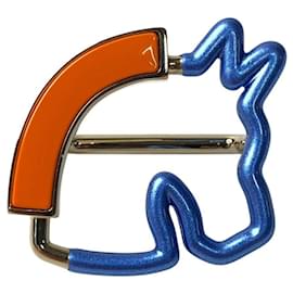 Hermès-Anneau de foulard Cheval Néon 70 pour femme Hermès-Multicolore