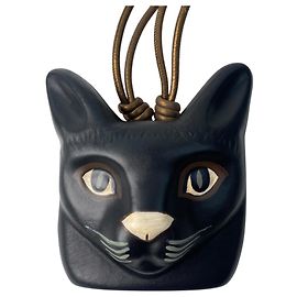Colar Feminino Cat Face LOEWE Marrom Preto Cru