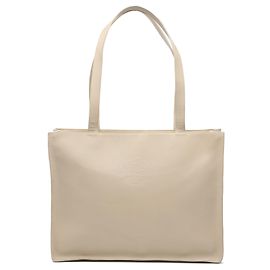 Bolsa Tote Camélia CC em couro de cordeiro marrom Chanel Marrom Bege